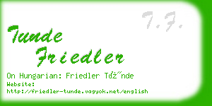 tunde friedler business card